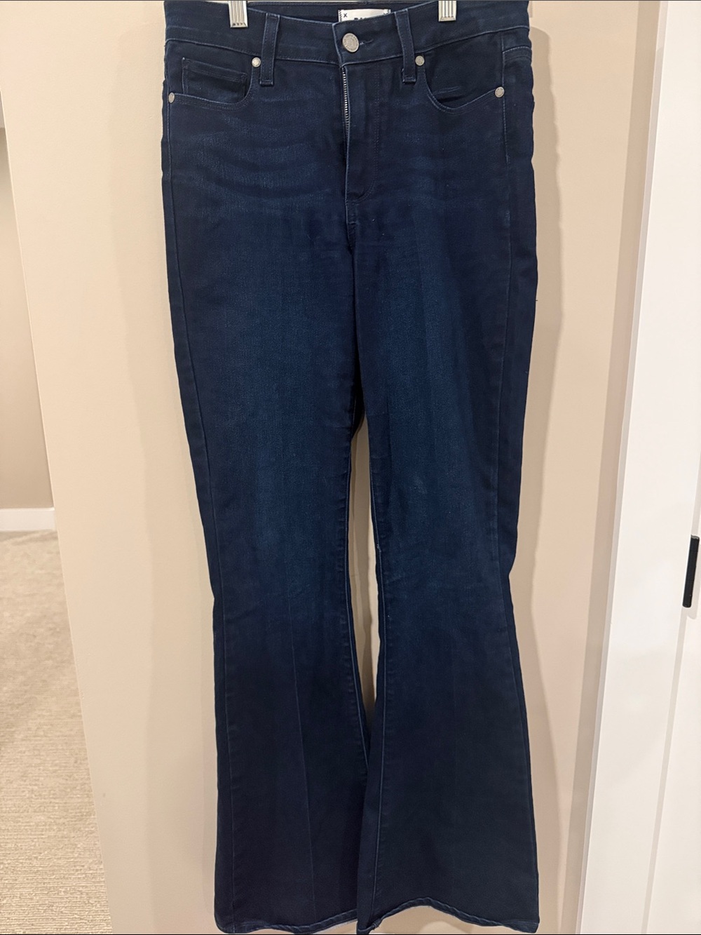 Paige Dark Blue Women's Flare Jeans